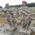Large outdoor garden decoration marble stone warrior statue sculpture